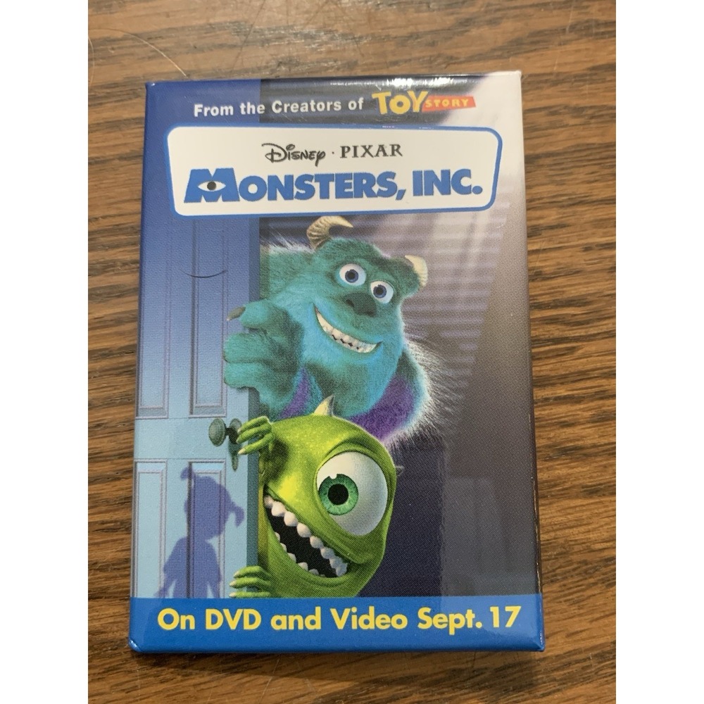 Disney Promotional Pinback Button Monsters Inc Sept 17 2002